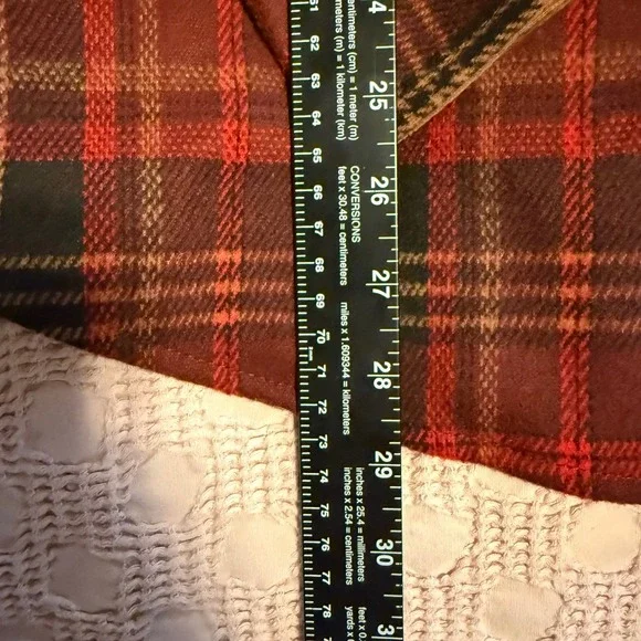 New Jachs NY Mens Red Plaid Flannel Shirt Long Sleeve Button Up Sz XL Cabincore - Picture 5 of 6